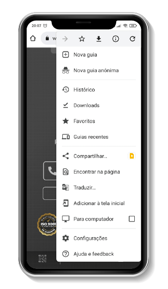 W'Card acesso direto na tela 2
