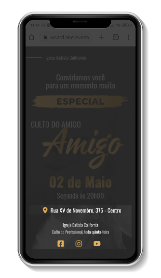 Culto do-amigo Evento Igreja WCard 3