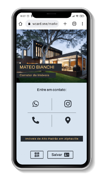 WCard Modelo Corretor de Imoveis Marketing Pessoal