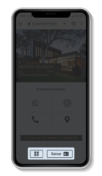WCard Modelo Corretor de Imoveis Salvar Contato Marketing Pessoal